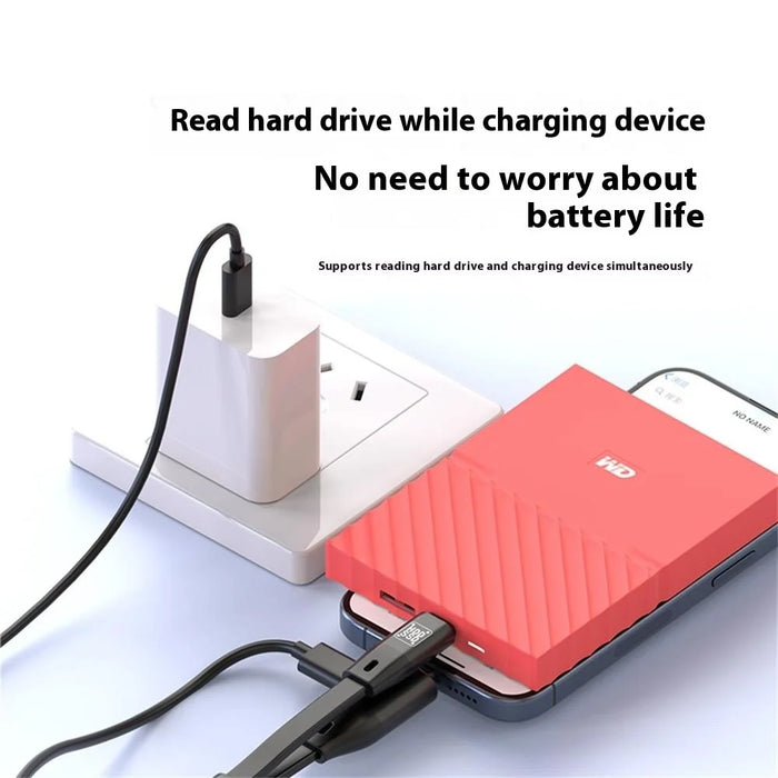 USB 3.1 Gen2 Type C to Type C OTG Data Cable Double Type C Charging 1000MB / S for Hard Drive / USB Flash Drive / Digital Headphones / Action Camera - Black - 2