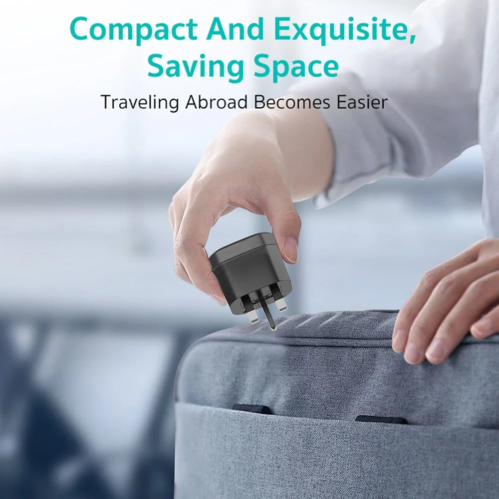 COTECI US / UK / EU Plug to Universal Adapter Portable Power Converter for Global Travel - US Plug - 5