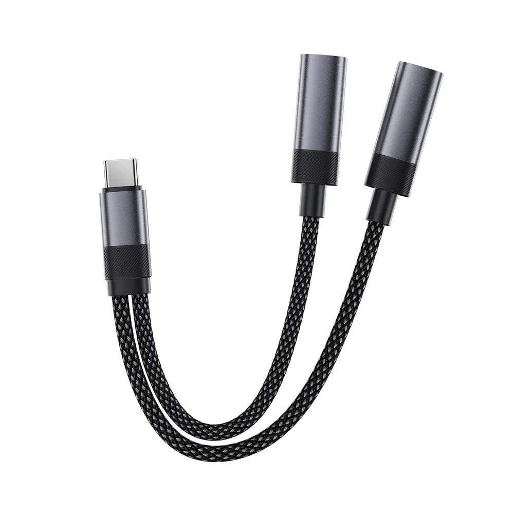 ACEFAST J14 Audio Adapter Splitter Cable USB-C Charging Listening Converter Cable - 4