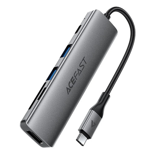 ACEFAST J18 6 in 1 USB-C Hub 4K 60Hz HD PD 90W Fast Charge Docking Station with SD / TF Card Slot - 1