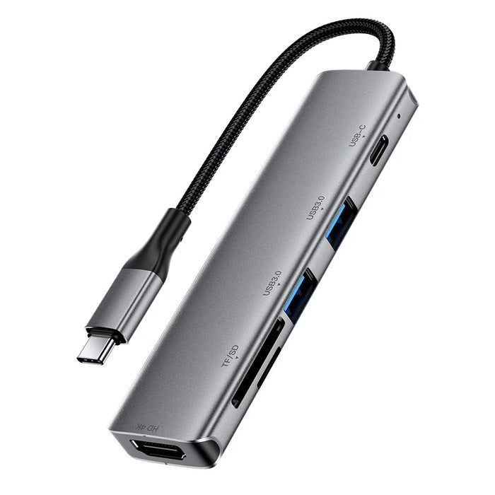 ACEFAST J18 6 in 1 USB-C Hub 4K 60Hz HD PD 90W Fast Charge Docking Station with SD / TF Card Slot - 4