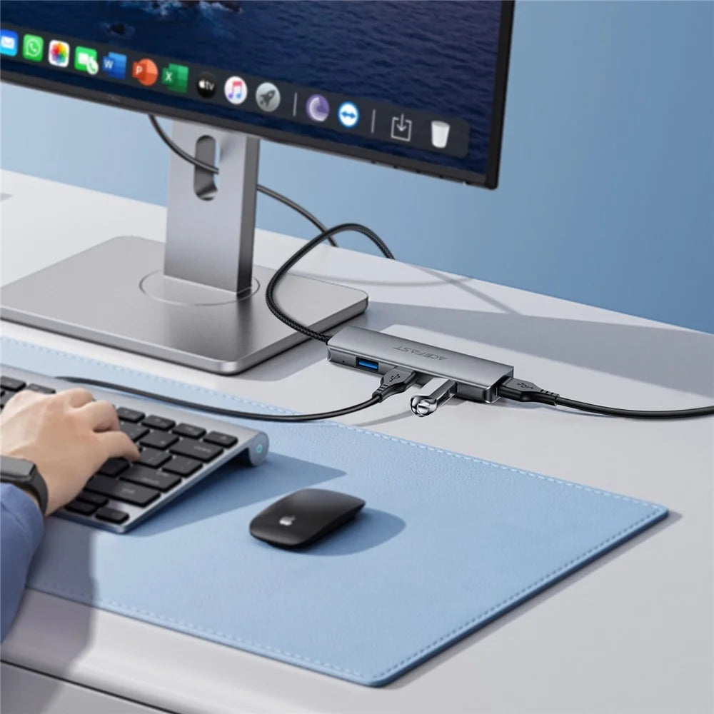 ACEFAST J17 4 in 1 USB Hub 5Gbps High Speed Data Transfer USB 3.0 Docking Station with 1m Cable - 5