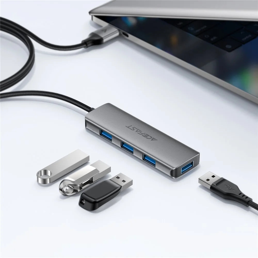 ACEFAST J17 4 in 1 USB Hub 5Gbps High Speed Data Transfer USB 3.0 Docking Station with 1m Cable - 6