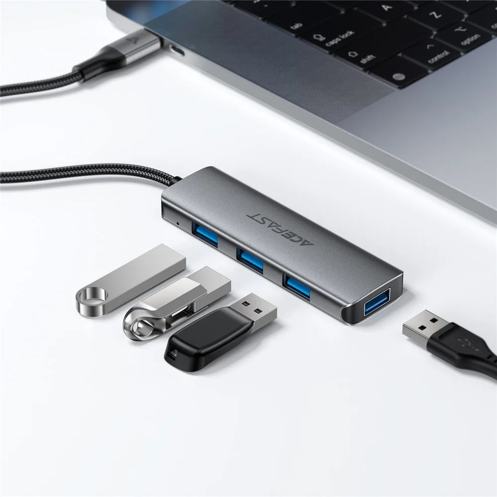 ACEFAST J15 4 in 1 USB-C Hub 5Gbps High Speed Data Transfer USB 3.0 Docking Station Plug and Play - 5