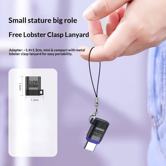 SIKAI 240W PD 3.1 Magnetic Charging Adapter Type-C Fast Charge Data Transfer Connector - U-Shaped Adapter With Magnetic Head - 5