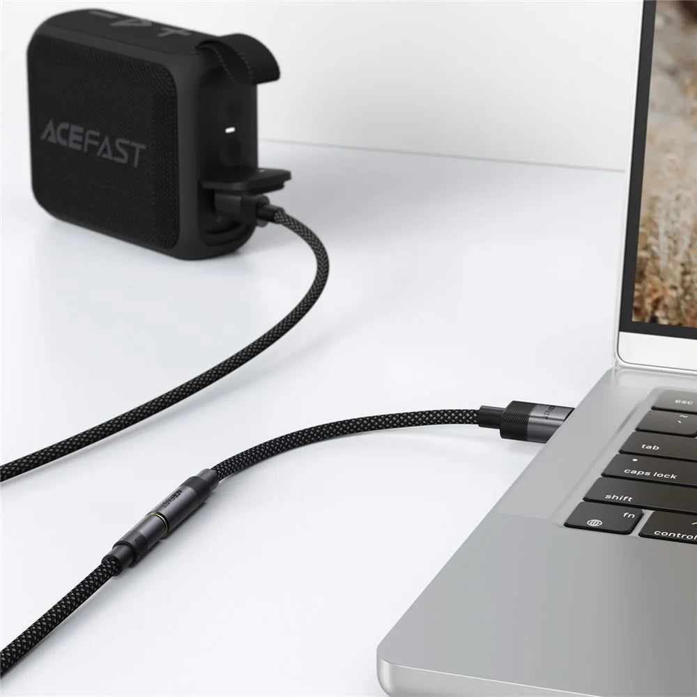 ACEFAST J13 USB-A to 3.5mm Audio Converter High Fidelity Transmission Audio Adapter - Black - 6