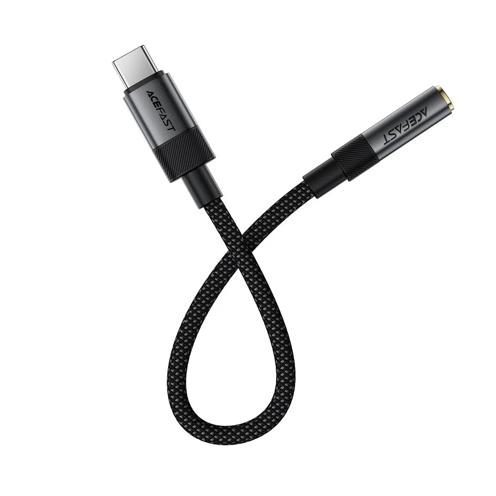 ACEFAST J12 USB-C to 3.5mm Audio Adapter High-Fidelity Audio Converter - Black - 3