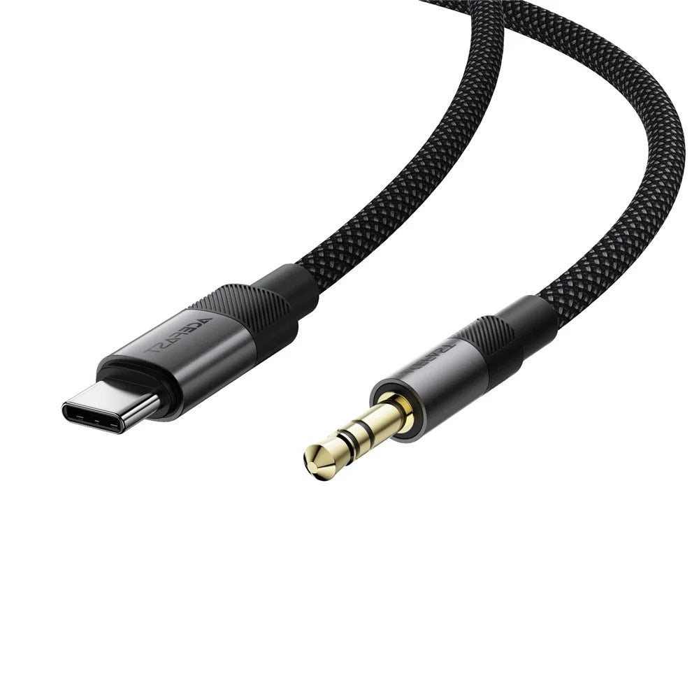ACEFAST J11 USB-C to 3.5mm Audio Adapter Cable High Fidelity Transmission Audio Converter - Black - 3
