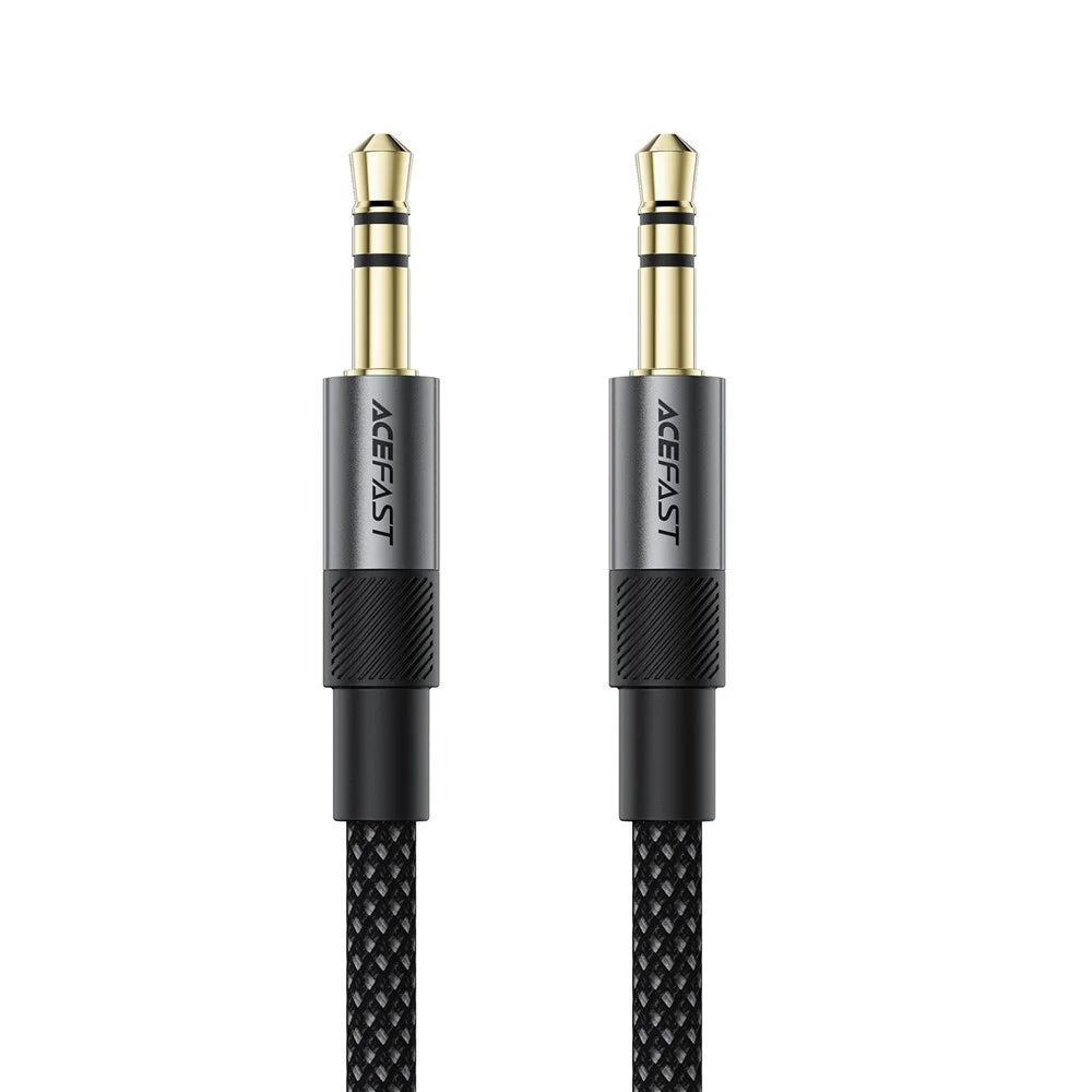 ACEFAST J10 3.5mm to 3.5mm AUX Audio Adapter Cable High Fidelity Transmission Audio Converter - Black - 1