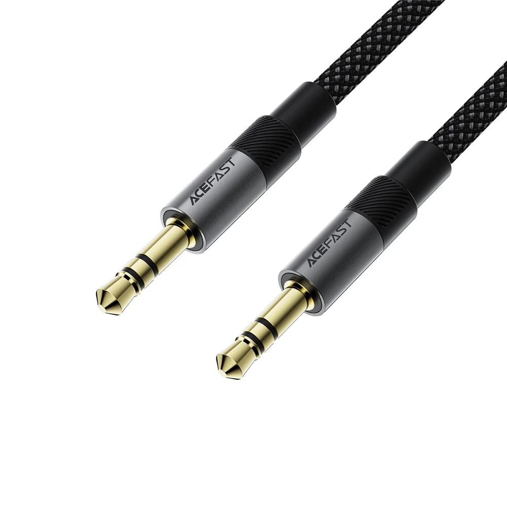 ACEFAST J10 3.5mm to 3.5mm AUX Audio Adapter Cable High Fidelity Transmission Audio Converter - Black - 2