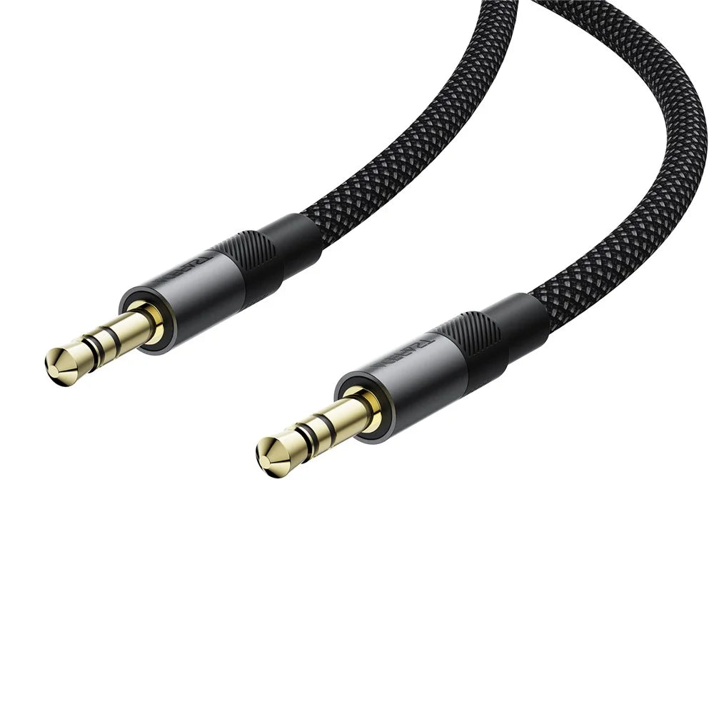 ACEFAST J10 3.5mm to 3.5mm AUX Audio Adapter Cable High Fidelity Transmission Audio Converter - Black - 3