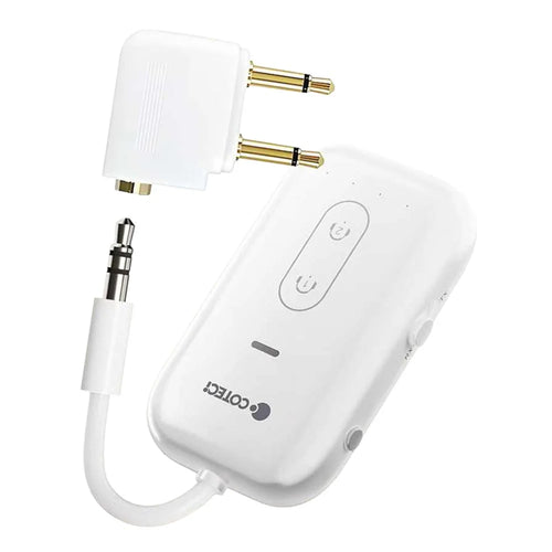 COTECI MS-046 2 in 1 Wireless Audio Receiver / Transmitter 3.5mm Audio Adapter Support Dual Headphone Connection - White - 1