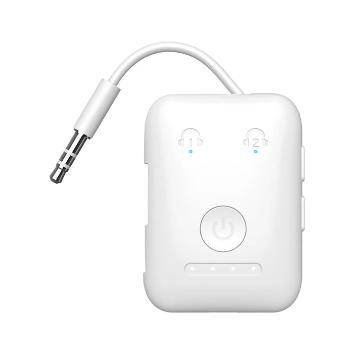 BF02 BT 5.3 Transmitter Wireless Adapter for Airplane  /  TV  /  Gym Audio Devices Supports 2 Earbuds / Headphones - White - 7