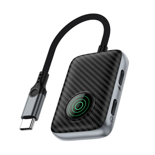 ZC4339 USB-C OTG Adapter 3 in 1 Hub Converter with USB 3.0 Data Transfer, Type-C Audio/Data, 60W PD Fast Charging - Black - 1
