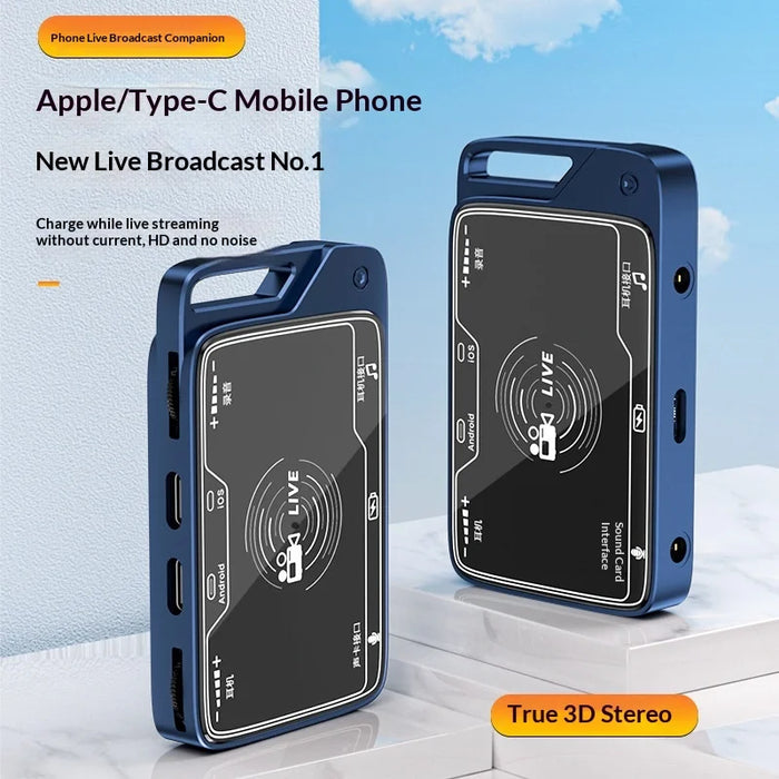 MH321 Sound Card Converter Audio Adapter Phone Live Streaming Connector for Apple/Android Devices - New Stereo Dual Channel, Compatible With Apple And Type-C Phones - 2