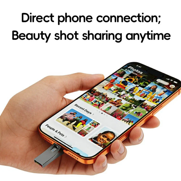 USB-A / USB-C 2 in 1 TF Card Reader for Phones / Tablets / Computers Memory Card Reader Compatible with iOS / Android / Mac - Grey - 5