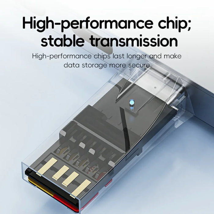 USB-A / USB-C 2 in 1 TF Card Reader for Phones / Tablets / Computers Memory Card Reader Compatible with iOS / Android / Mac - Grey - 6