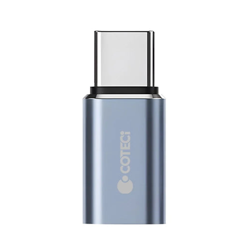 COTECI OT-039 Type-C Male to iP Female Converter 60W Fast Charging Data Transfer OTG Adapter - Grey - 1