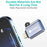 COTECI 87616 iP to USB-A OTG Adapter Metal Aluminum Alloy Converter for iPhone iPad Data Transfer - Grey - 5