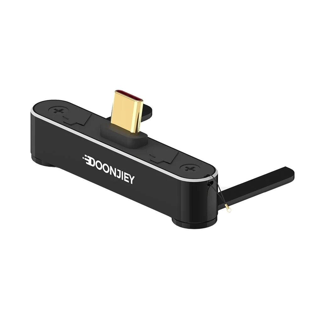 DOONJIEY DJMS02 USB5 80Gbps L-Shape Type-C Stand Adapter 16K / 60Hz 240W Fast Charging Extender for Phone Tablet - Black - 2