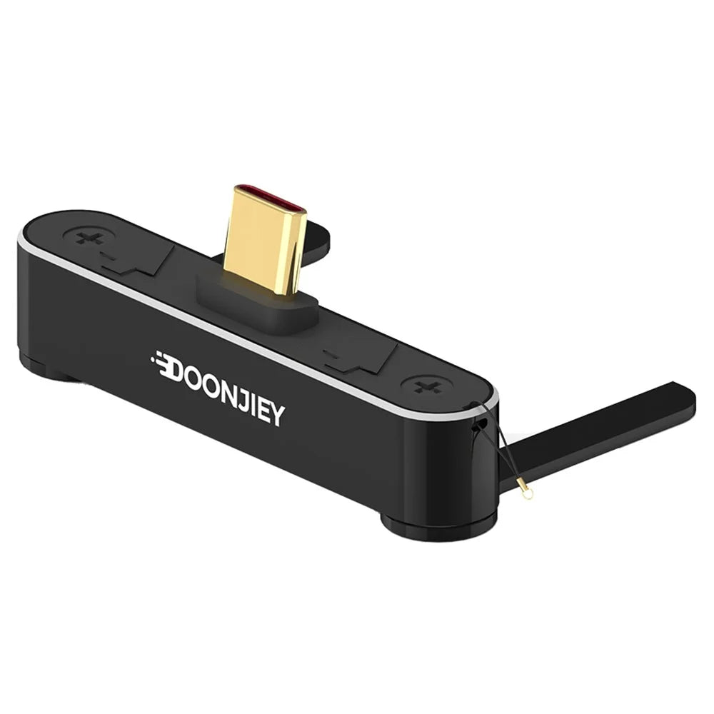 DOONJIEY DJMS03 USB5 Type-C Elbow Adapter 16K / 60Hz 120Gbps Data Transfer PD 240W Fast Charging Phone Stand Dock - 1