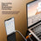 PH03 Foldable Phone Stand with Type-C to iP (5-14) Adapter 60W PD Fast Charging Gaming Phone Holder for iPhone iPad Android - Grey - 3
