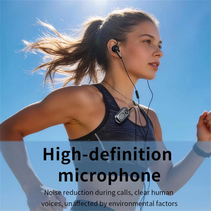 Bluetooth-Compatible 5.4 Audio Receiver 3.5mm Clip-on Wireless Adapter with OLED Display - Black - 5