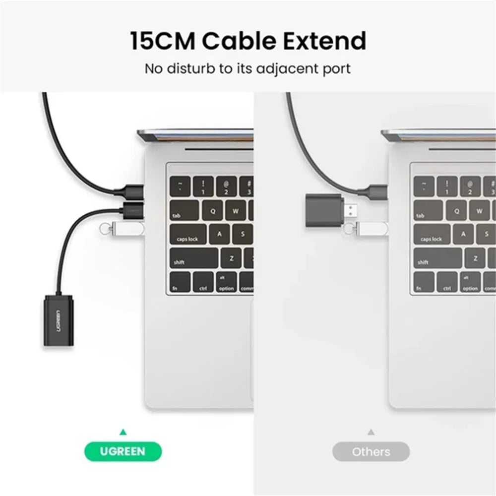 UGREEN 30724 USB Audio Adapter External Stereo Sound Card with 3.5mm Headphone and Microphone Jack for Windows Mac Linux PC Laptop PS4 - 6