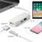 3-in-1 USB 3.1 Type-C to Compatible with MagSafe 1 / 2 Converter Magnetic Adapter for MacBook Pro Notebook Smartphone - Black - 3