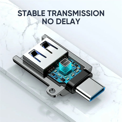 JOYROOM S-H151 Type-C Male to USB Female Adapter Data Transmission Charging Converter Connector - 2