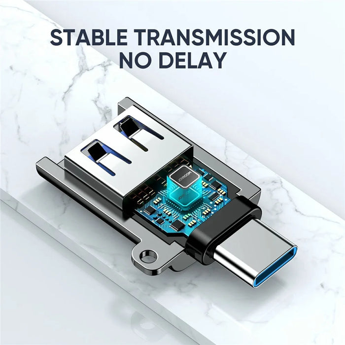 JOYROOM S-H151 Type-C Male to USB Female Adapter Data Transmission Charging Converter Connector - 2
