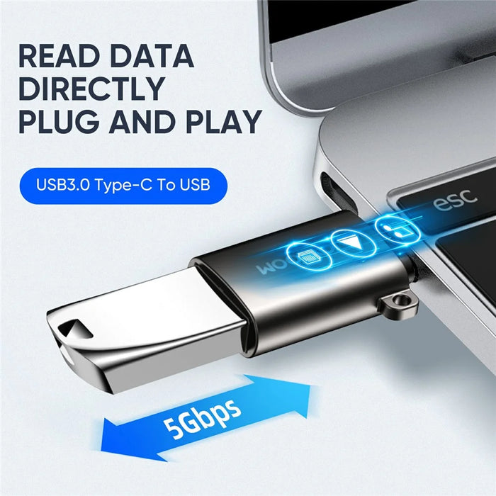 JOYROOM S-H151 Type-C Male to USB Female Adapter Data Transmission Charging Converter Connector - 6