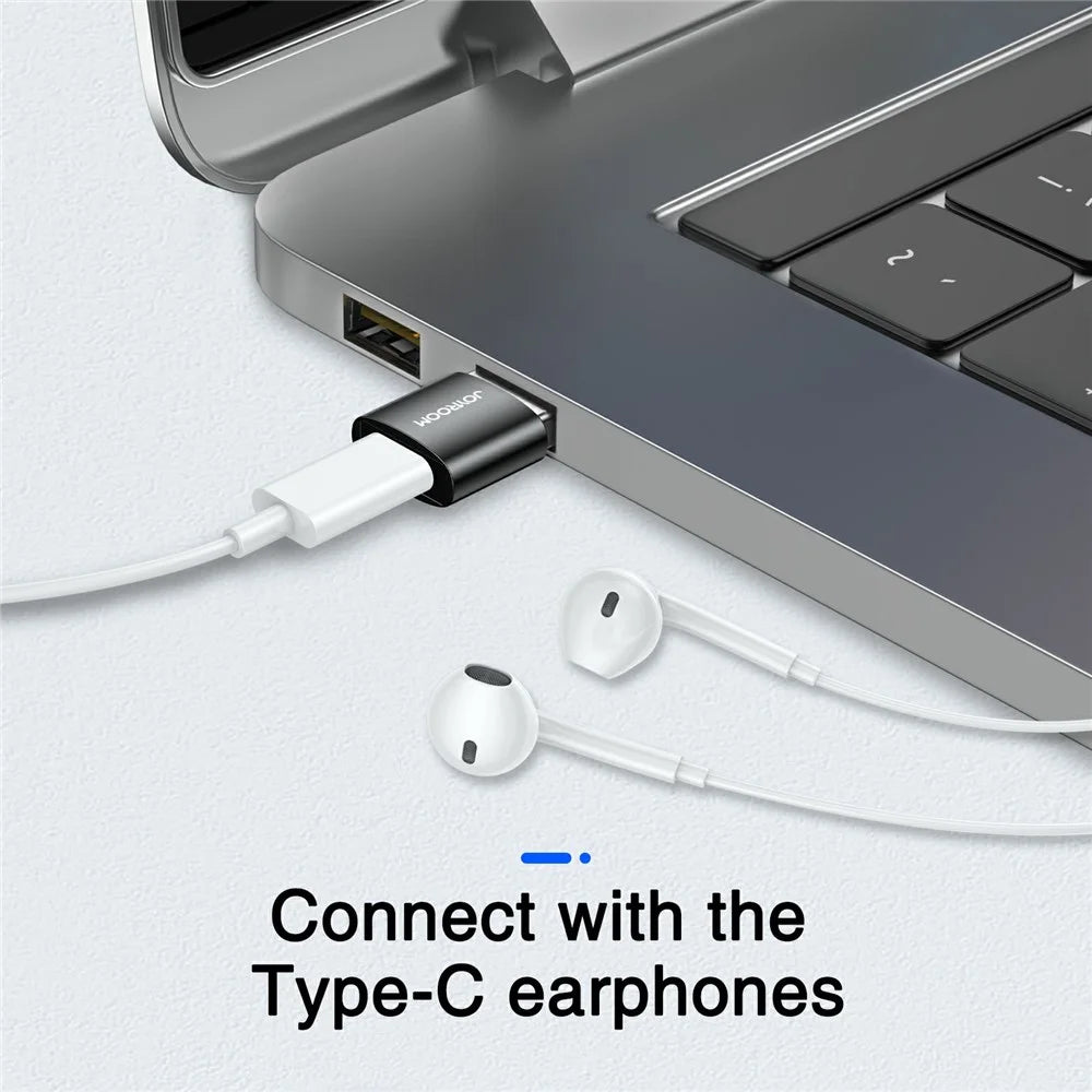 2pcs JOYROOM S-H152 USB to Type C OTG Adapter USB Male to USB-C Female Converter for Laptop Mobile Phone - 4