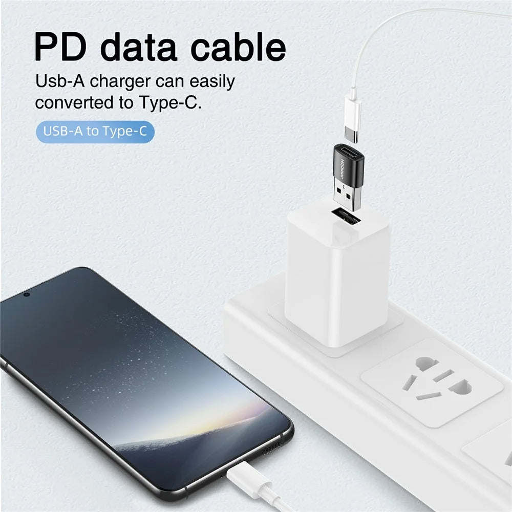 2pcs JOYROOM S-H152 USB to Type C OTG Adapter USB Male to USB-C Female Converter for Laptop Mobile Phone - 5