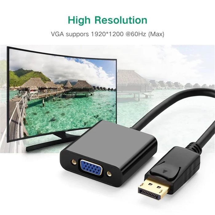 UGREEN 20415 1080P DisplayPort Male to VGA Female Audio Video Adapter Converter - 4