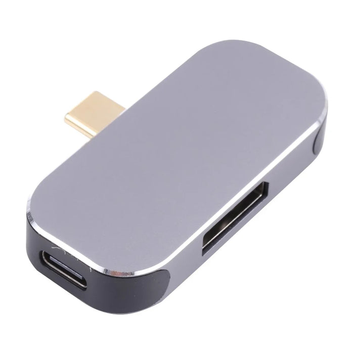 3-in-1 Type-C Male to Dual Type-C+DP Female Converter Fast Charging Data Transmission Adapter - 1