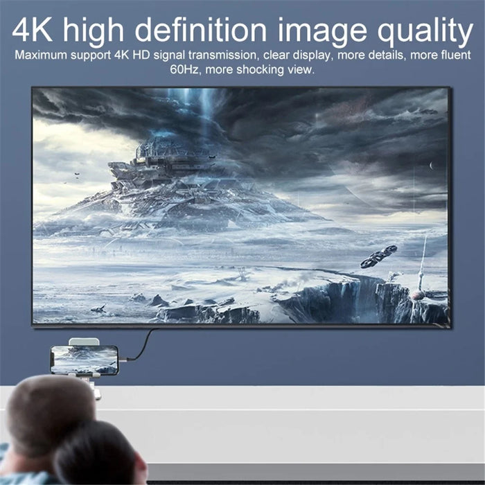 Portable 2-in-1 4K 60Hz DP Male to Type-C Charging + Type-C Female Adapter - 6