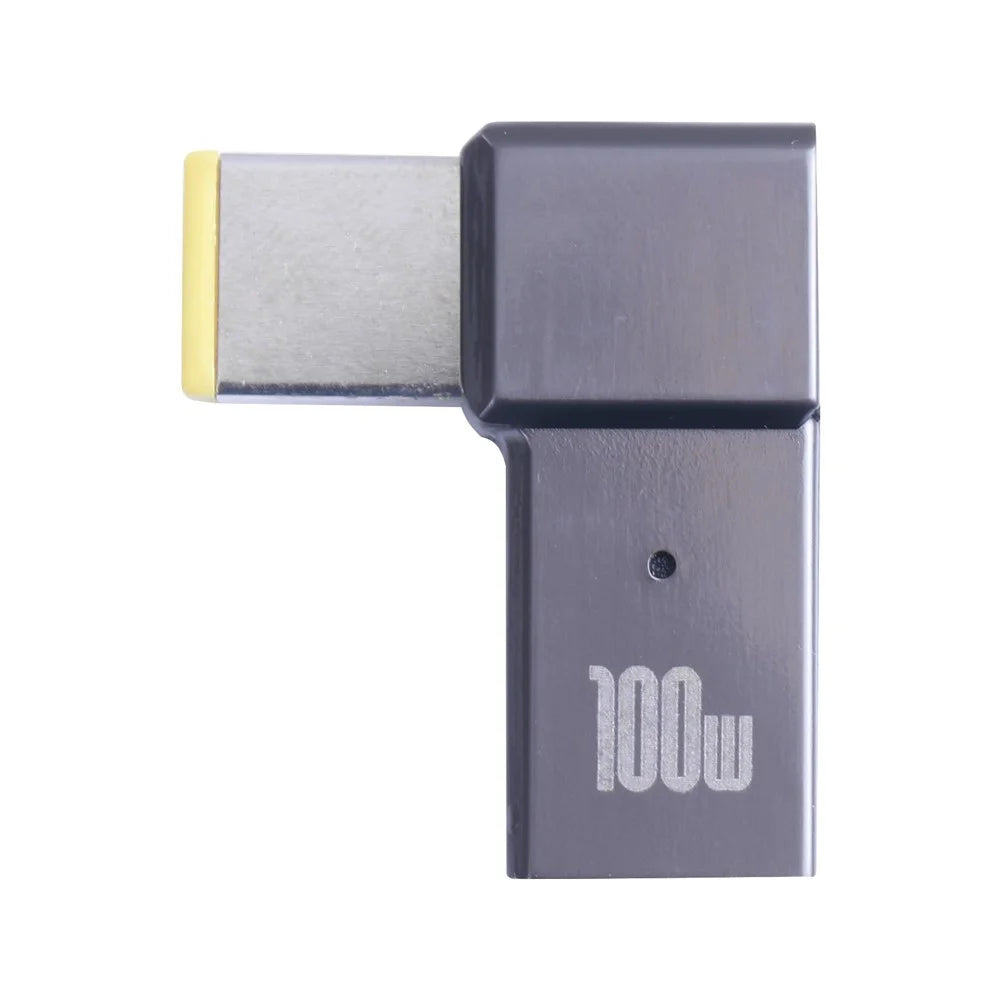 100W Type-C Female to Square Male Laptop Charging Converter Plug Charge Cable Adapter for Lenovo - 2
