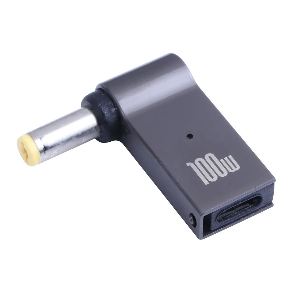 100W Type-C Female to DC 5.5x1.7mm Male Right Angle Fast Charging Converter Plug Laptop Adapter for Acer - 1
