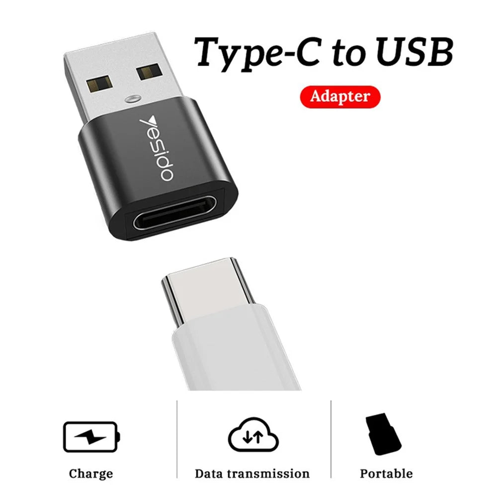 YESIDO GS09 USB Male to Type C Female Adapter OTG Connector Converter for MacBook Samsung - 2
