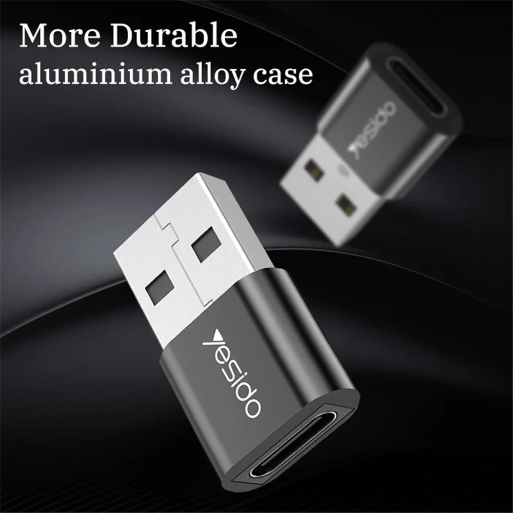YESIDO GS09 USB Male to Type C Female Adapter OTG Connector Converter for MacBook Samsung - 4