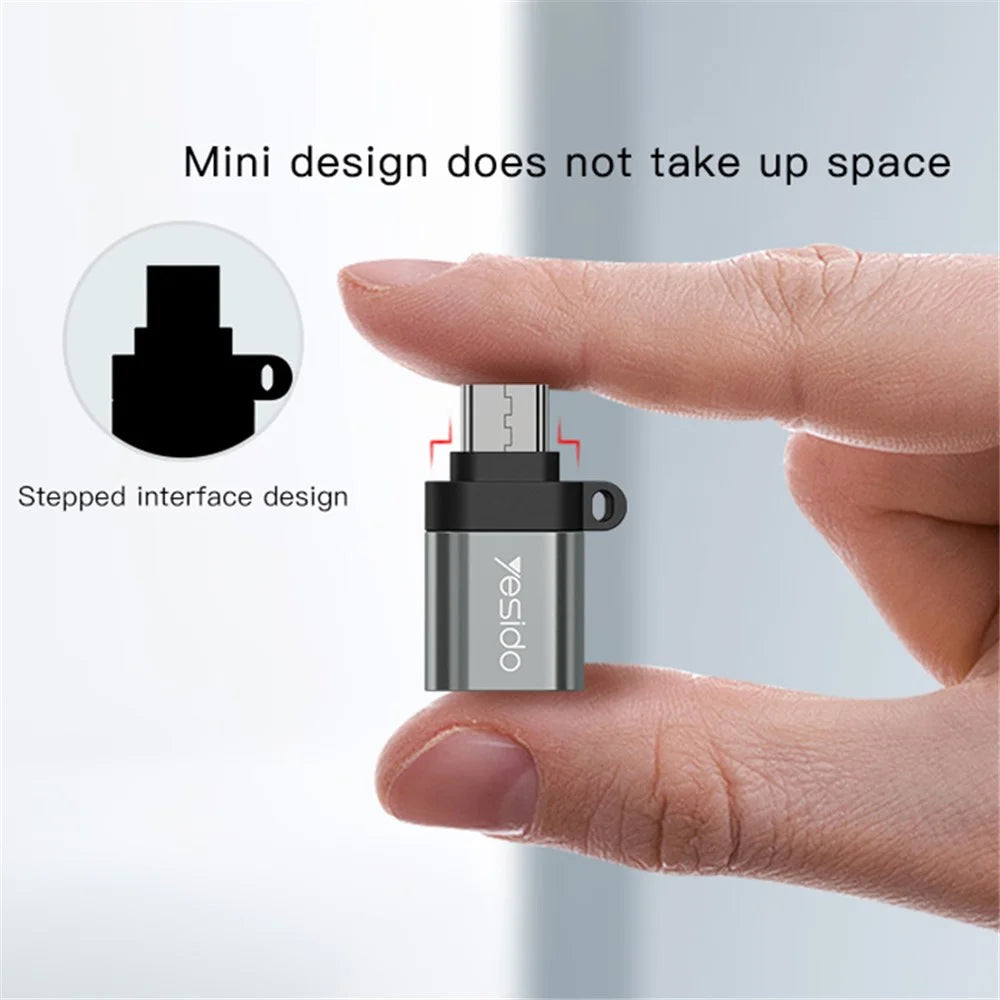 YESIDO GS07 Portable Micro USB to USB OTG Adapter with Keychain for Android Phone Tablet - 6