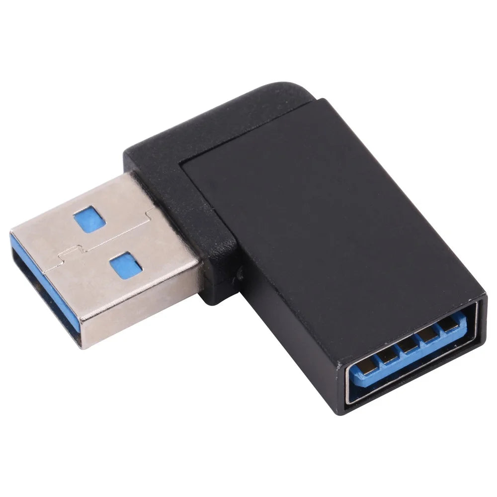USB Female to USB Male Right Angle Data Fast Transfer Charging Adapter Converter - 5
