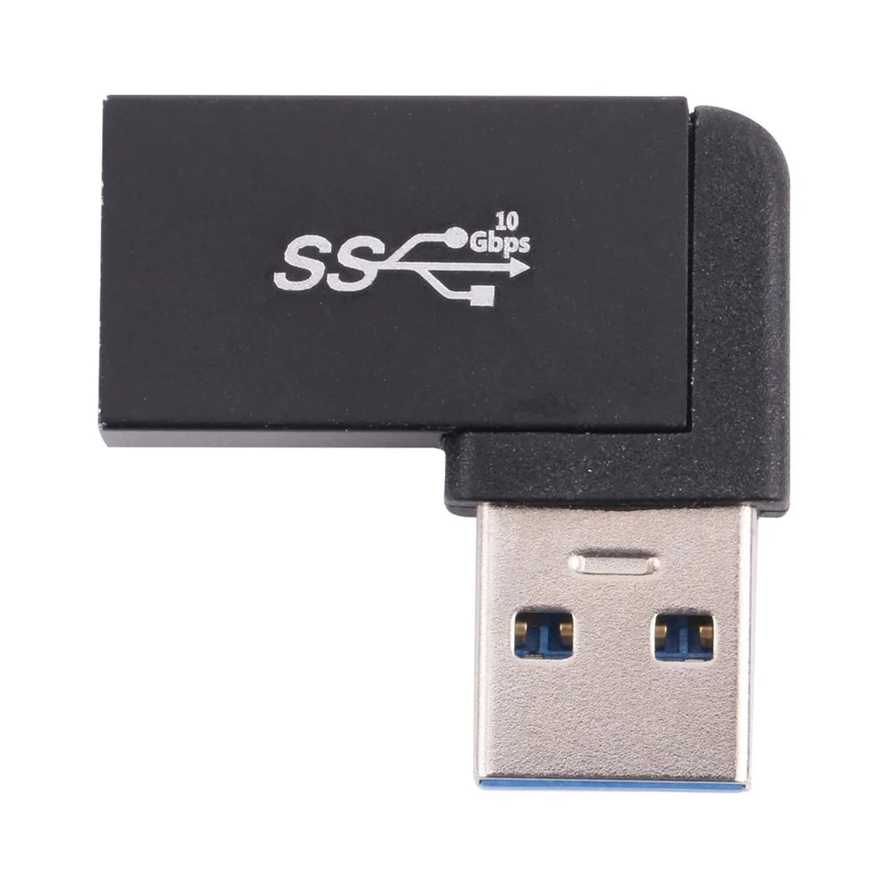 USB Female to USB Male Right Angle Data Fast Transfer Charging Adapter Converter - 6