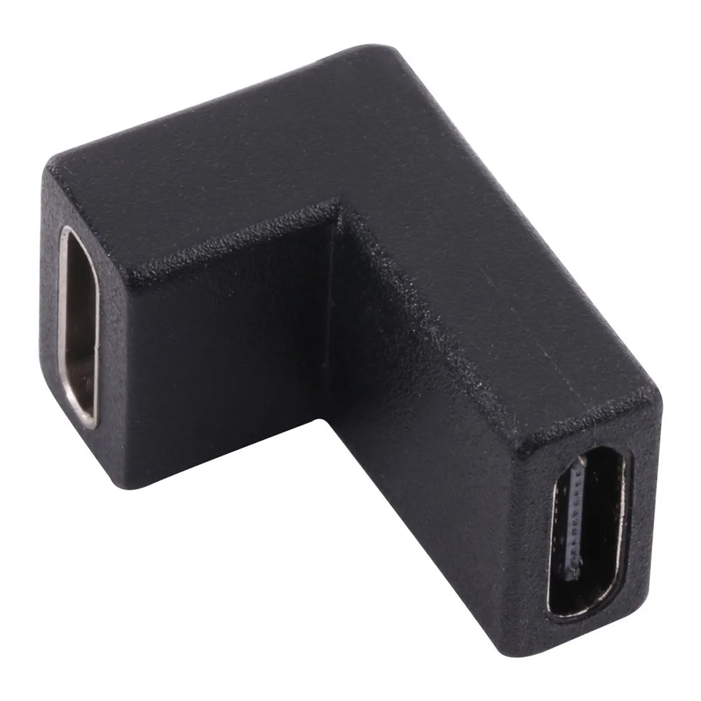 Type-C Female to Type-C Female Right Angle Charging Adapter Converter - 1