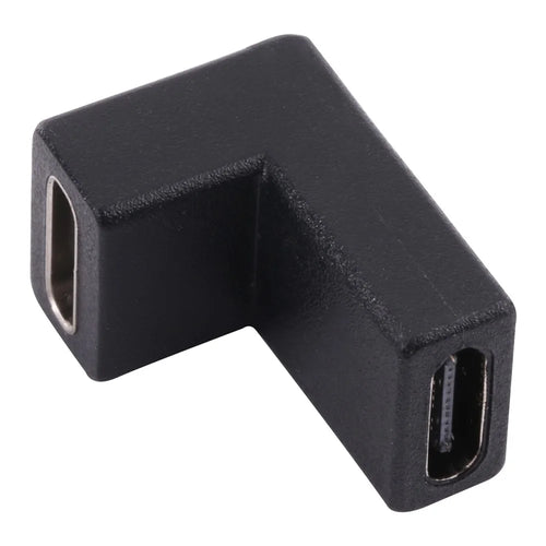 Type-C Female to Type-C Female Right Angle Charging Adapter Converter - 1