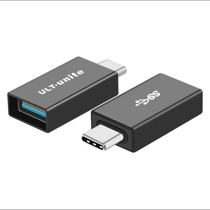 Portable USB-C Male to USB-A Female OTG Connector Adapter - Grey - 3