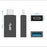Portable USB-C Male to USB-A Female OTG Connector Adapter - Grey - 5