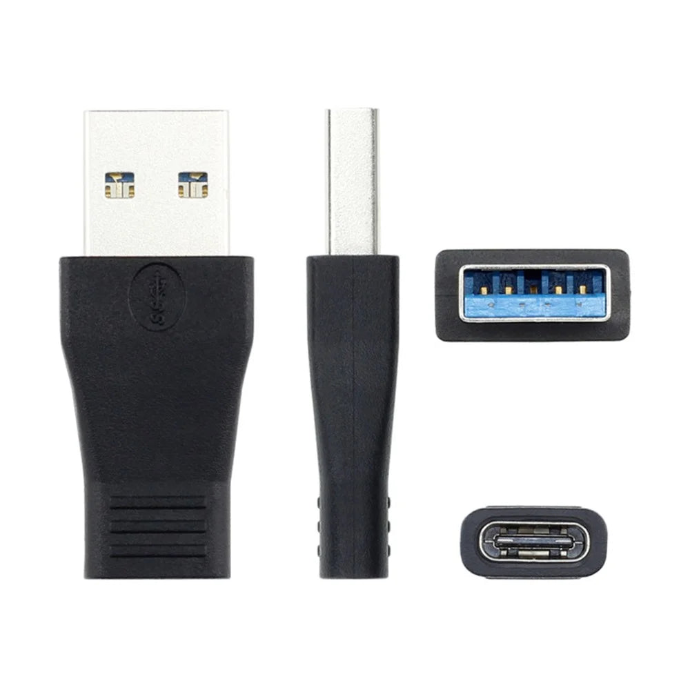 USB 3.1 Type C Female to USB 3.0 A Male OTG Adapter Nickel-Plated Sync Data Converter Connector - 2