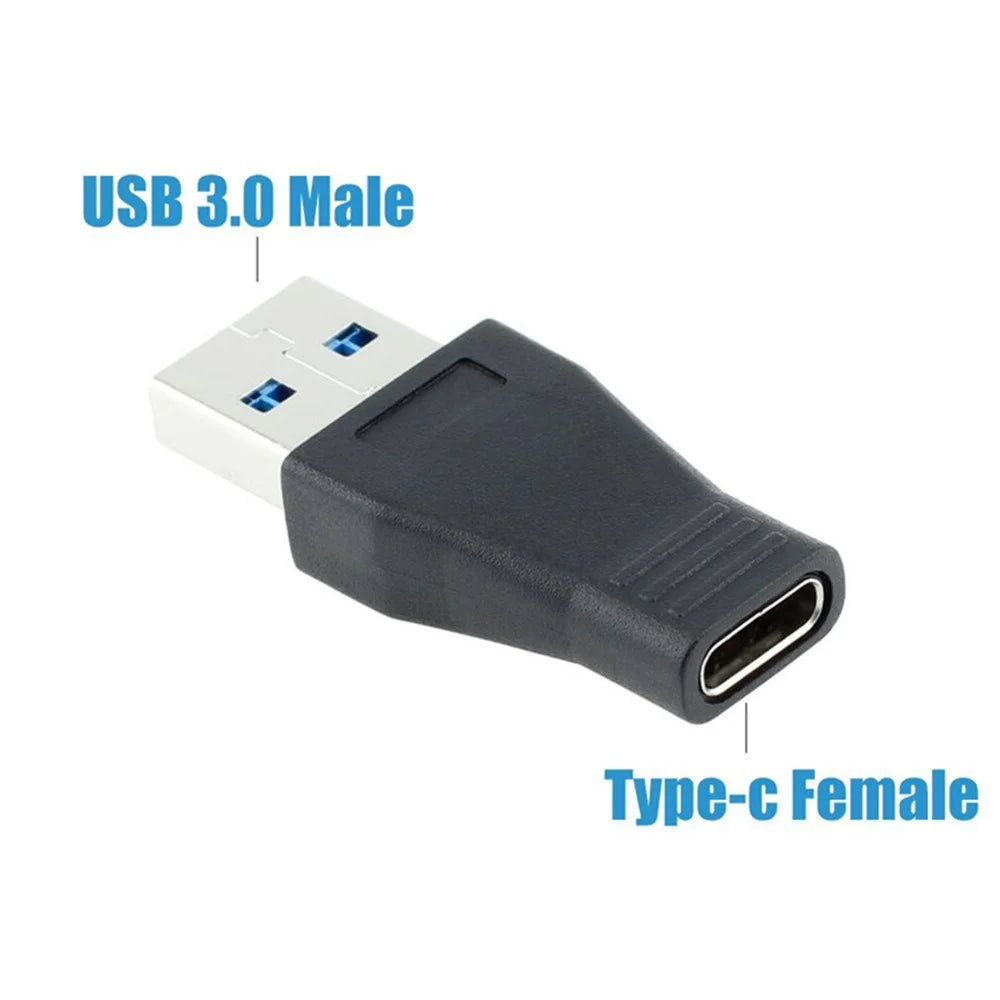 USB 3.1 Type C Female to USB 3.0 A Male OTG Adapter Nickel-Plated Sync Data Converter Connector - 3